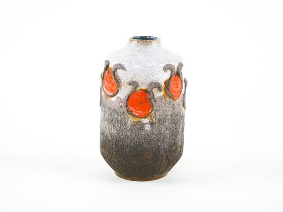 Vase en céramique, design allemand, années 1960, fabriqué par Strehla, Multicolore (photo 3 sur 8)