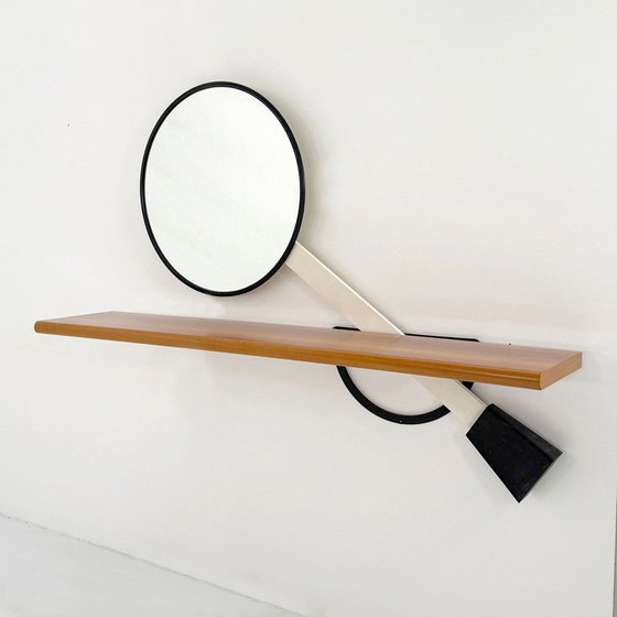 Image 1 of Solemio Console / Wall Table with Mirror by Giotto Stoppino for Acerbis, 1980s