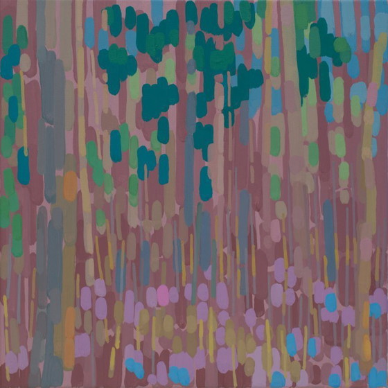 Image 1 of Malerei Winterende, handgemaltes Unikat, Natur, Landschaftsmalerei, Acrylmalerei 40x40cm