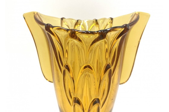 Image 1 of Art Deco vaas, Stölzle Hermanova Hut, Tsjechië, jaren 1930