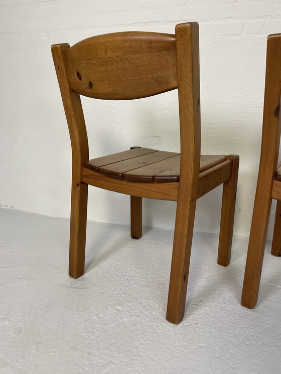 Image 1 of Chaises de salle à manger en pin, style vintage danois, Rainer Daumiller