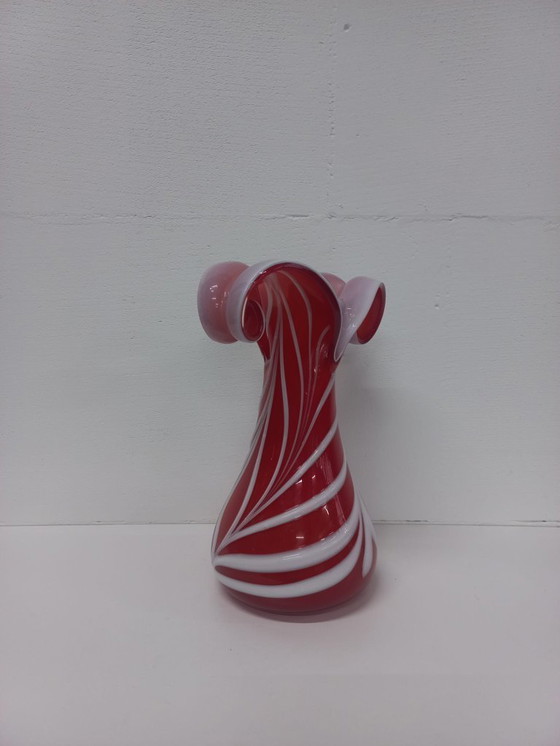 Image 1 of Glaskunst bloemenvaas vermoedelijk Jaren 70 Murano (style)