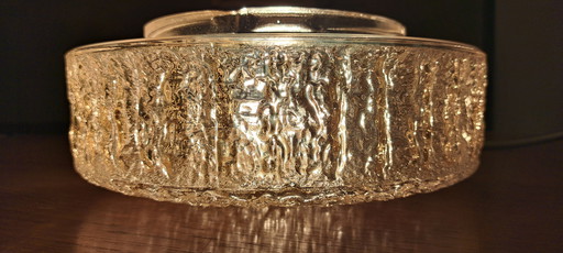 Peill & Putzler Ceiling Lamp – Crystal Glass, Golden Look, Retro 70s