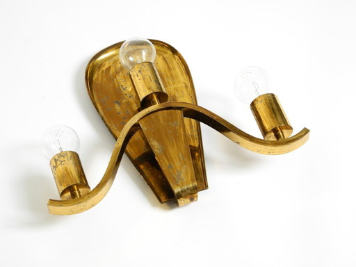 Grande applique en laiton du Mid Century provenant d'une église allemande