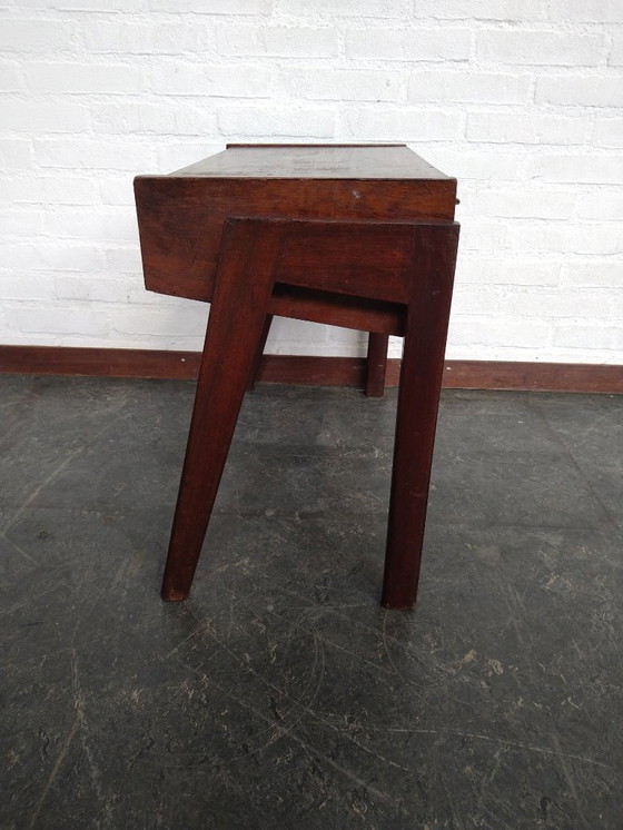 Image 1 of design naaibox/bijzettafeltje Scandinavisch teakhout