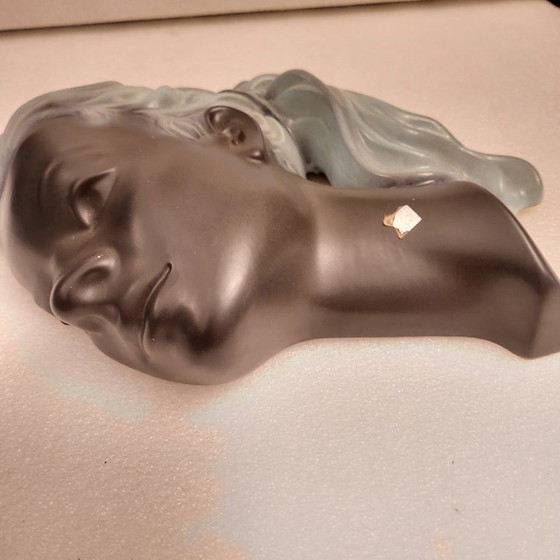 Image 1 of Head, bust, female profile in glazed ceramic from Cortendorf, West Germany, 1950-60