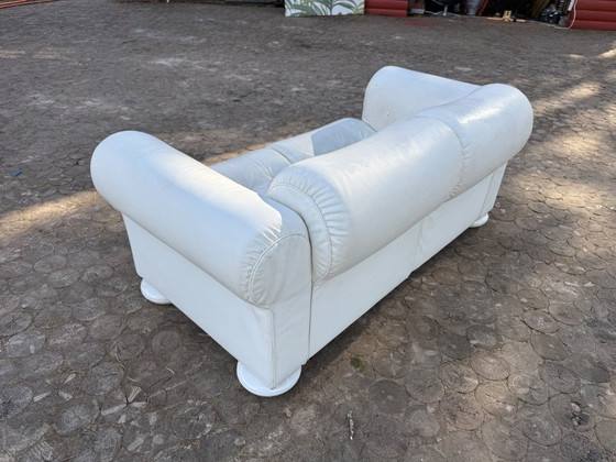 Image 1 of Fur Comodus — 2-zits leren bank — Duitsland — Sculpturale vintage loungeklassieker