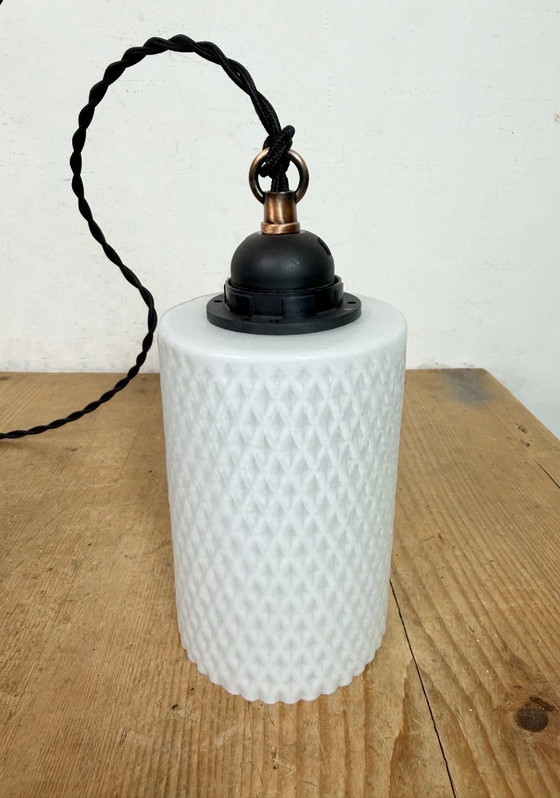 Image 1 of Vintage glazen plafondlamp, jaren 70