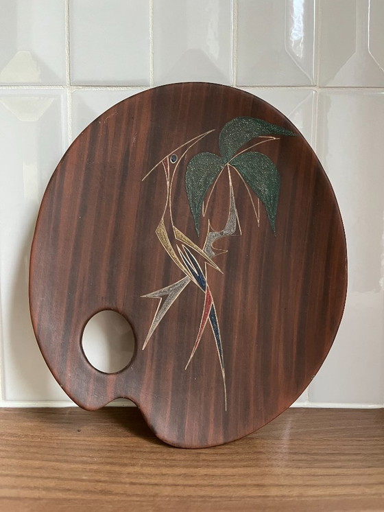 Image 1 of Kom in de vorm van een verfpalet uit de Ancora-fabriek