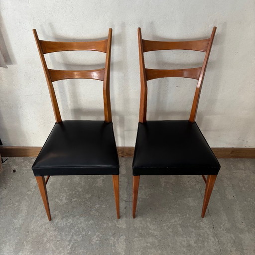 Coppia di sedie di design italiano