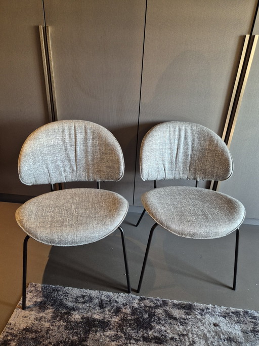 KFF Alvaro Eetkamerstoel Grijs 2 Stuks – eetkamerstoelen, Textile