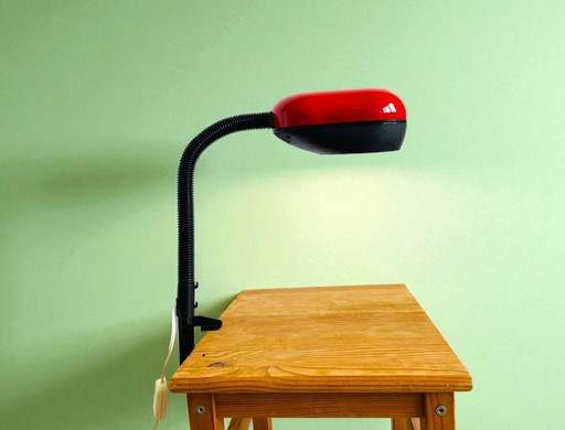Retro futurist gooseneck desk clamp lamp from USSR