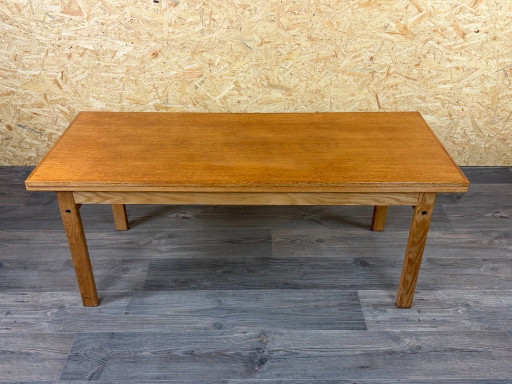 Tavolino da caffè o tavolo da pranzo regolabile in rovere, design danese anni '60 '70 – salontafels, Wood (photo 2 of 21)