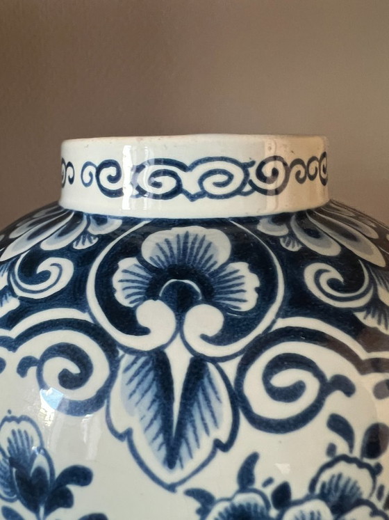 Delfts Blauw piccolo vaso con coperchio, Vasi, Ceramica, Blu (foto 2 di 8)