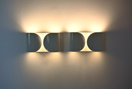 Image 1 of White Foglio Sconces by Tobia & Afra Scarpa for Flos, 1960s, Set of 2