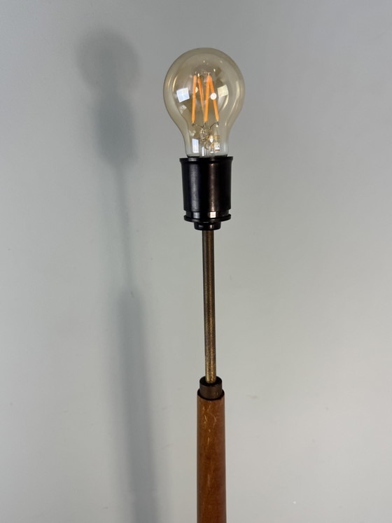 Vintage Danish Teak Floor Light - Mid-Century Style – Metal, Wood (photo 14 of 14)