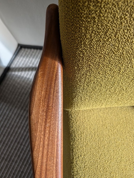 Hartmut Lohmeyer For Wilkhahn Armchair Newly Upholstered MCM – Textile, Wood (photo 8 of 8)