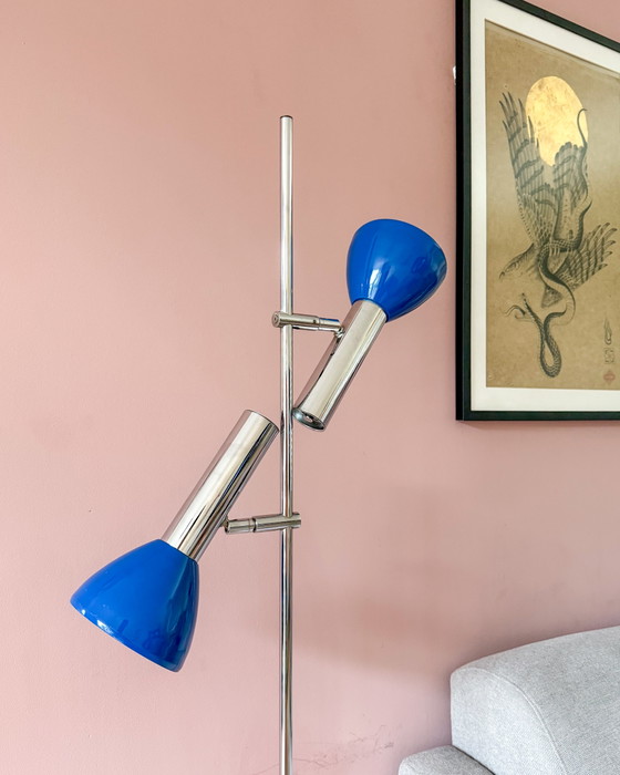 Image 1 of Lampada da terra vintage con due faretti