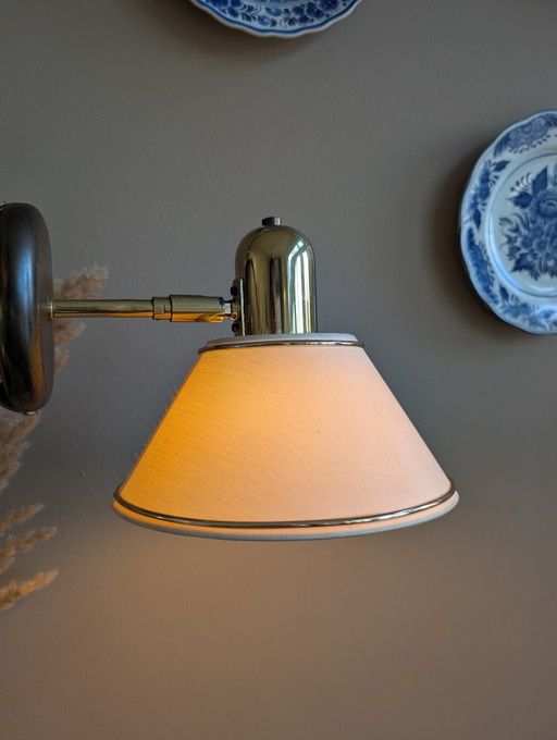 Vintage Deense messing wandlamp