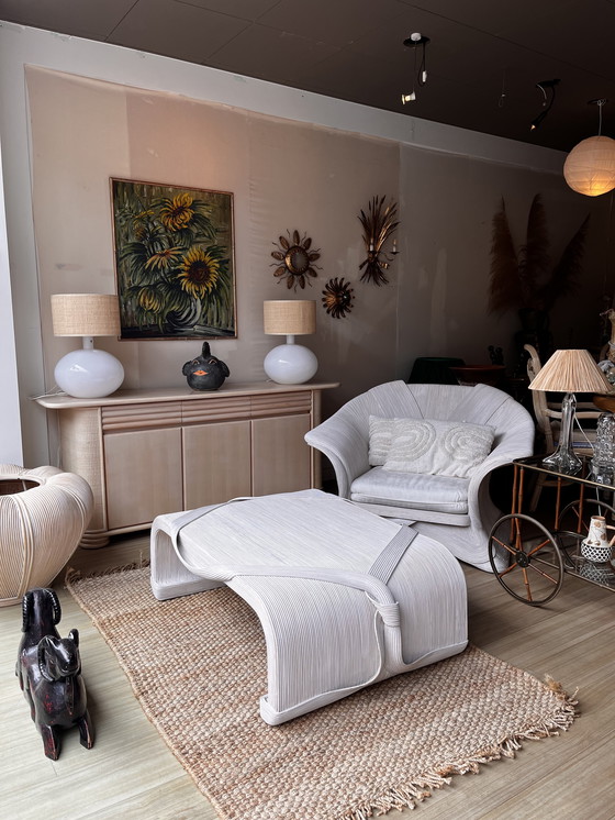 Image 1 of Buffet et commode en rotin de design italien