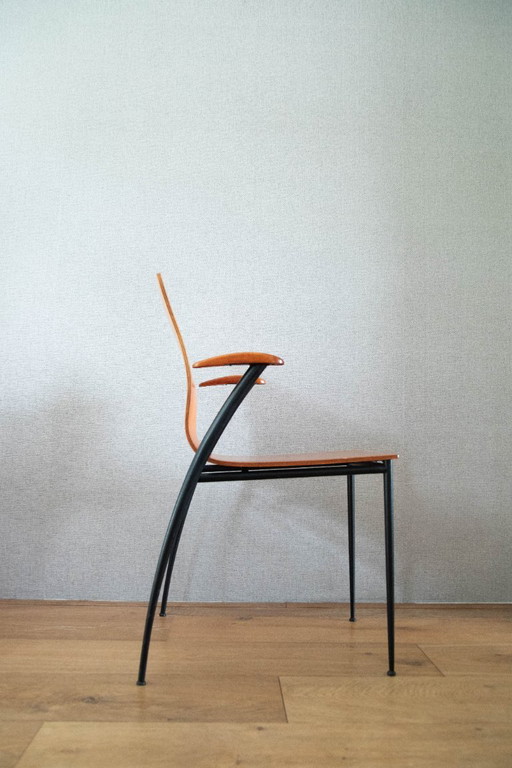 Magnifique ensemble vintage de design norvégien – Skeie Sandnes (2 chaises + table) – eetkamerstoelen, Other (photo 2 of 6)
