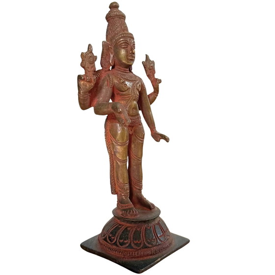 Statua di Vishnu in bronzo dorato del XIX secolo – Sculture, Bronze (photo 2 of 10)