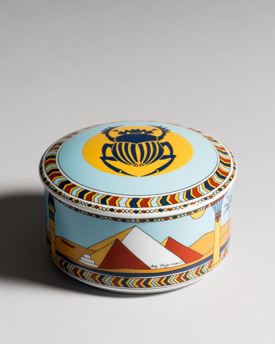 Image 1 of Rosenthal Porzellan Sammlerdeckel-Dose Nr.6 Eine Reise auf dem Nil Sammlerdose Reisen