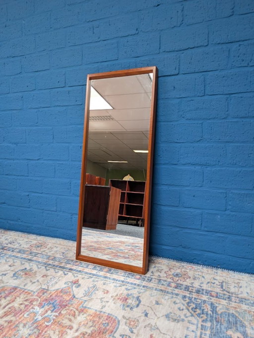Vintage large mirror, Kai Kristiansen for Aksel Kjersgaard, 1960s