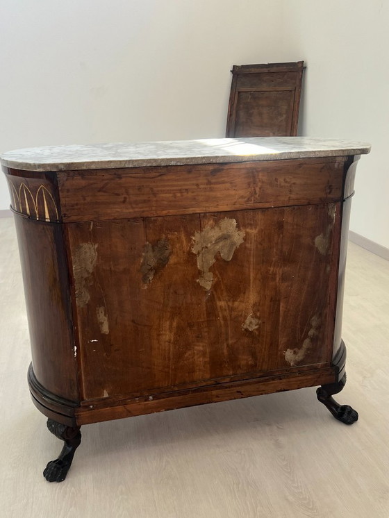 Image 1 of Cassettone - Noce - Comò con specchiera