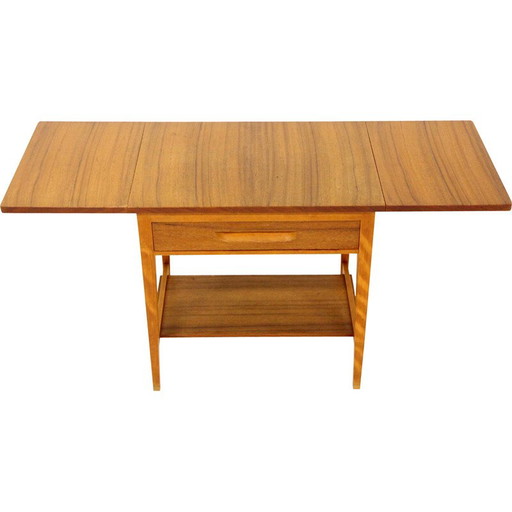 Vintage teakhouten serveertafel, Zweden 1950