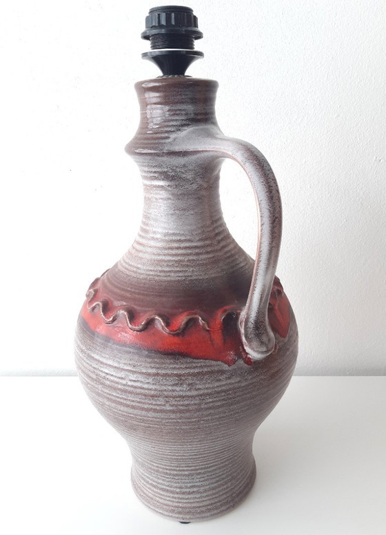 Image 1 of Lampadaire vintage de l'Allemagne de l'Ouest avec abat-jour unique fait à la main par nos soins