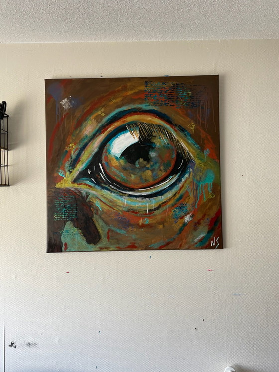 Quadro occhio di cavallo 80 per 80 cm – Dipinti e disegni, Tela (photo 5 of 5)