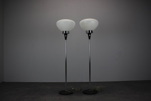 Lot de 2 lampadaires Mid Century par J. Bejvl, Tchécoslovaquie, années 60