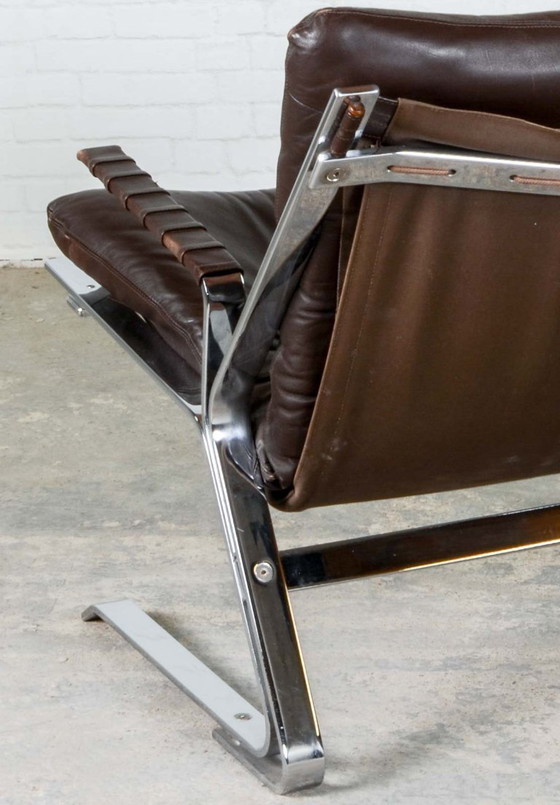 Image 1 of Rare Mid-Century Design 'Pirate' Easy Chair with Armrest by Elsa and Nordahl Solheim for Rykken. Norway, 1973.