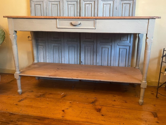 Image 1 of Beistelltisch Wandtisch doppelt Plateau Französisch