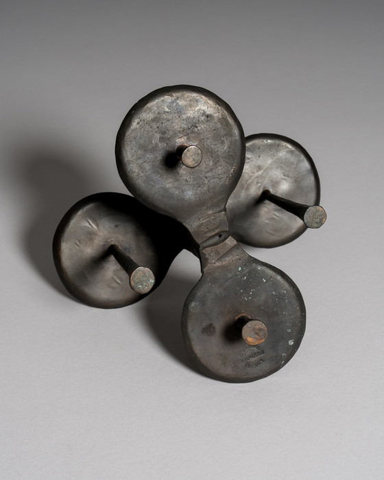 Image 1 of Brutalist Bronze Candleholder by Bergmeister Kunstschmiede, Germany, 1970s