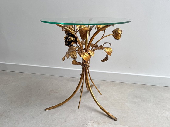 1x Tavolino vintage Hans Kögl Florentine Rose - Eclettico – Tavolini, Glass, Metal (photo 14 of 24)
