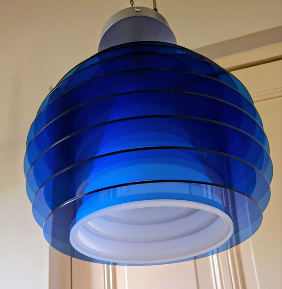 Modernist Disc Pendant Lamp – Linea, Metal, Plexiglass (photo 6 of 12)