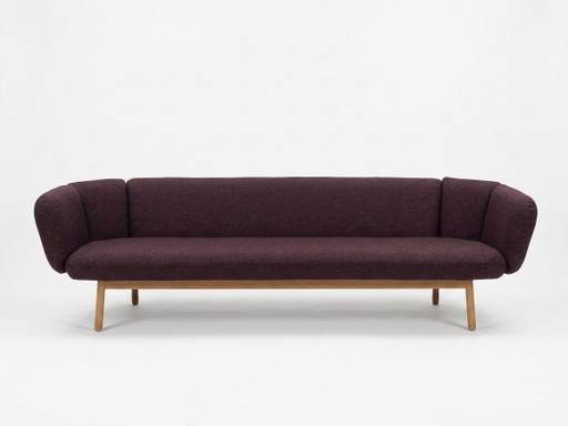 Artifort Bras Three-Seater Sofa Newly Upholstered Aubergine Purple – 3 5 zitsbanken, Textile, Wood