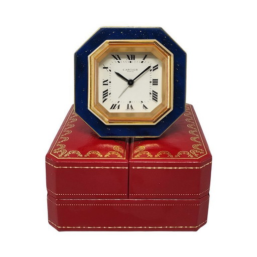 Wunderschöner Cartier-Wecker Pendulette aus den 1980er Jahren. Hergestellt in der Schweiz.