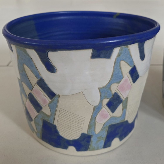 Evelyn Noval Bornholm Vaso in Ceramica / Vaso da Studio Danimarca Anni '90 Vintage, Vasi, Crema (foto 2 di 5)