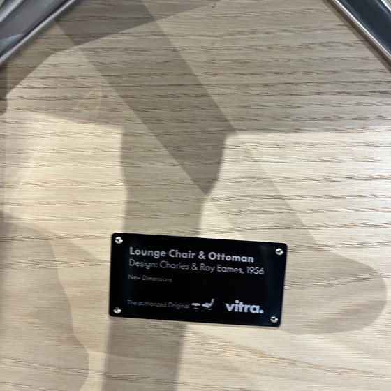 Image 1 of Vitra Eames lounge chair & ottoman in Calma 07 brandy