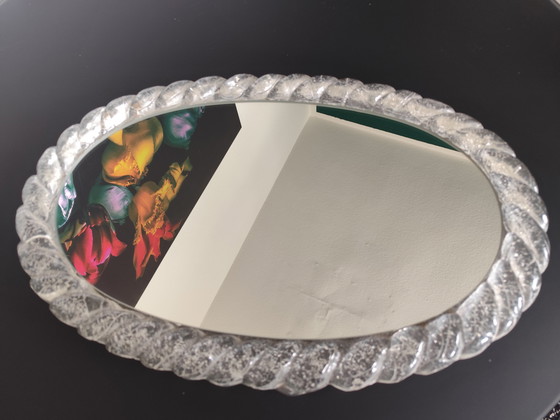 Image 1 of Vintage Space Age spiegel Hillebrand 22 220 | Acryl matglas uit de jaren 70 | Verlicht | Designklassieker

