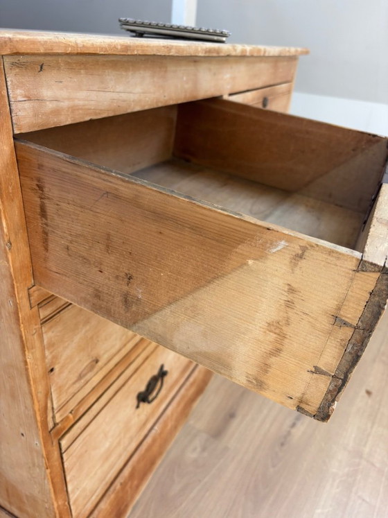 Antieke Grenen Commode / Toiletcommode – Ca. 1900 – Ladekasten, Wood (photo 5 of 5)
