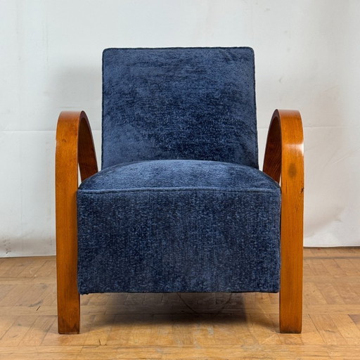 Fauteuil art-déco français des années 1960 entièrement restauré