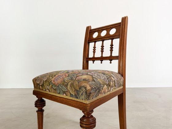 Image 1 of 6er Set Original Jugendstil Stühle Antik Esszimmerstuhl Schnitzerei