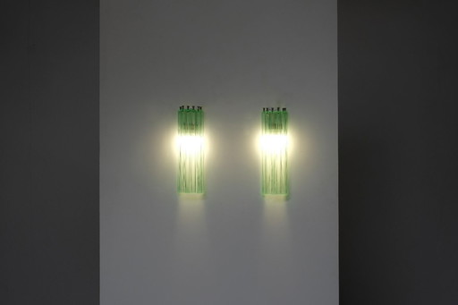 Paire d'appliques murales en verre de Murano, Italie années 1960s.