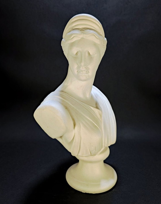 Bemalte Terrakotta-Büste der Artemis – Bildhauerei, Ceramic (photo 2 of 6)
