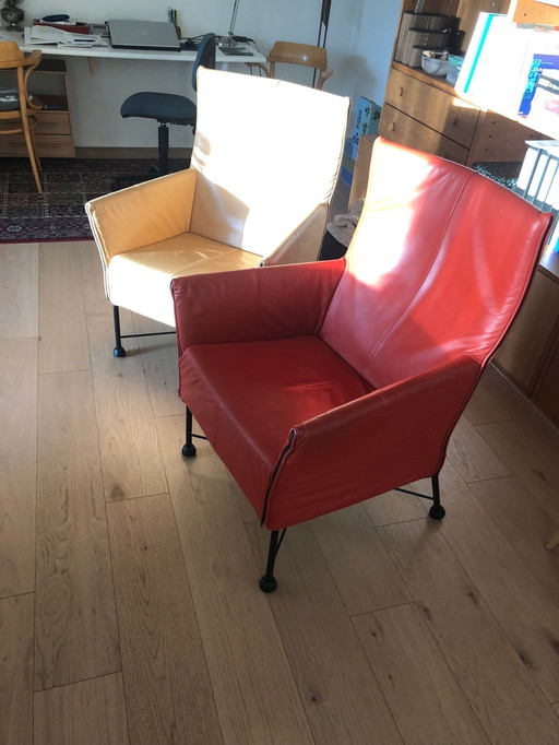 Fauteuil Charly de Montis (rouge et jaune)