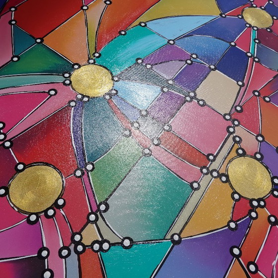 Image 1 of Kubisme A1361 - abstract schilderij XXL